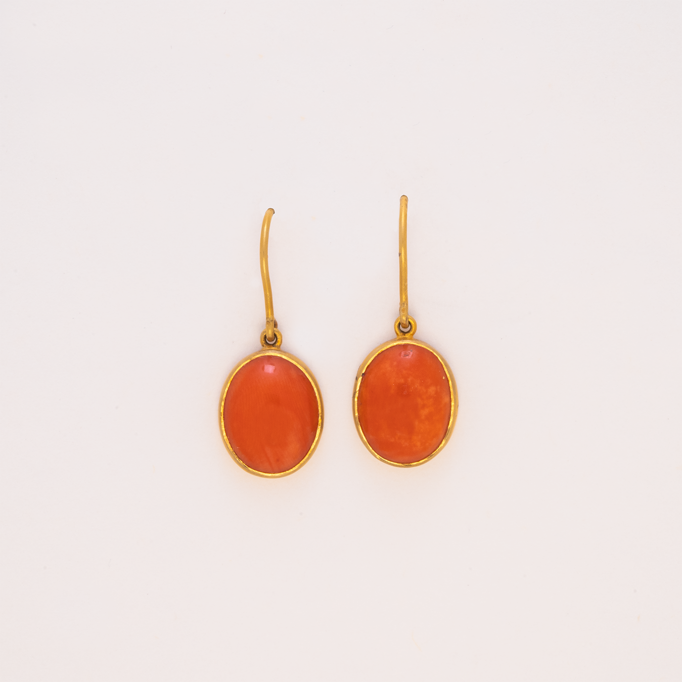 Red shop coral earrings